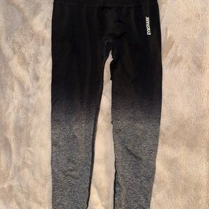 Gymshark Black and Gray Ombre Leggings